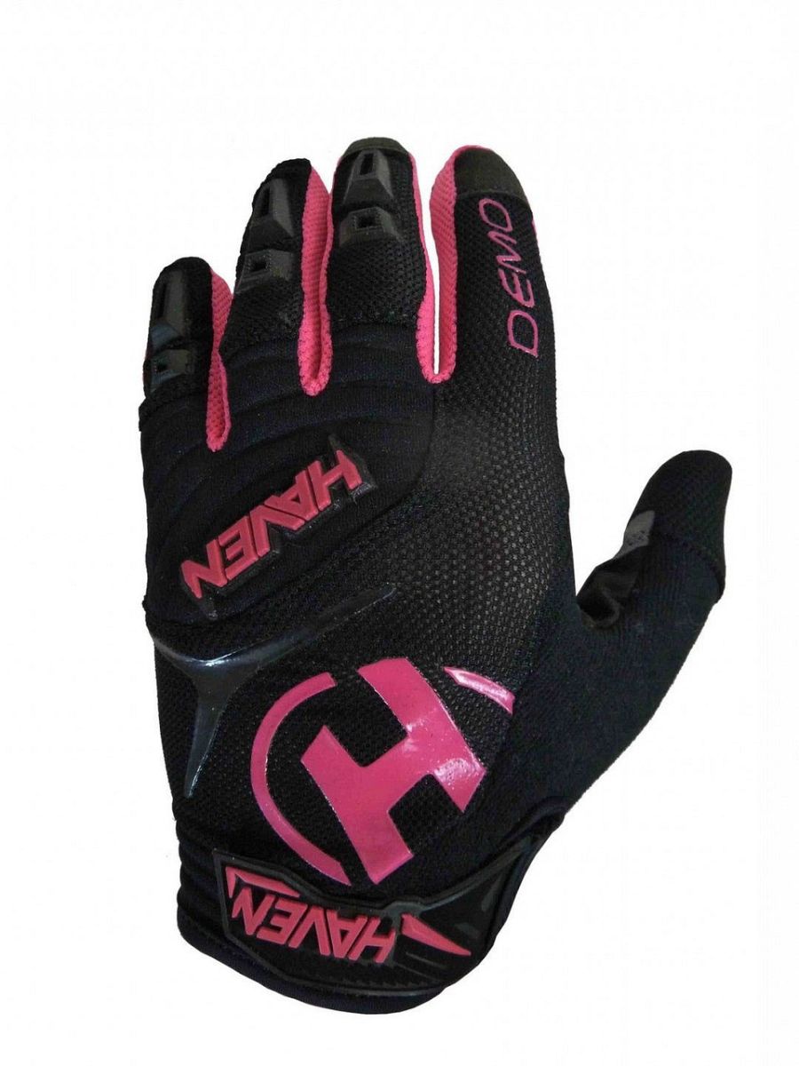 Dlhoprsté rukavice HAVEN DEMO LONG  black/pink