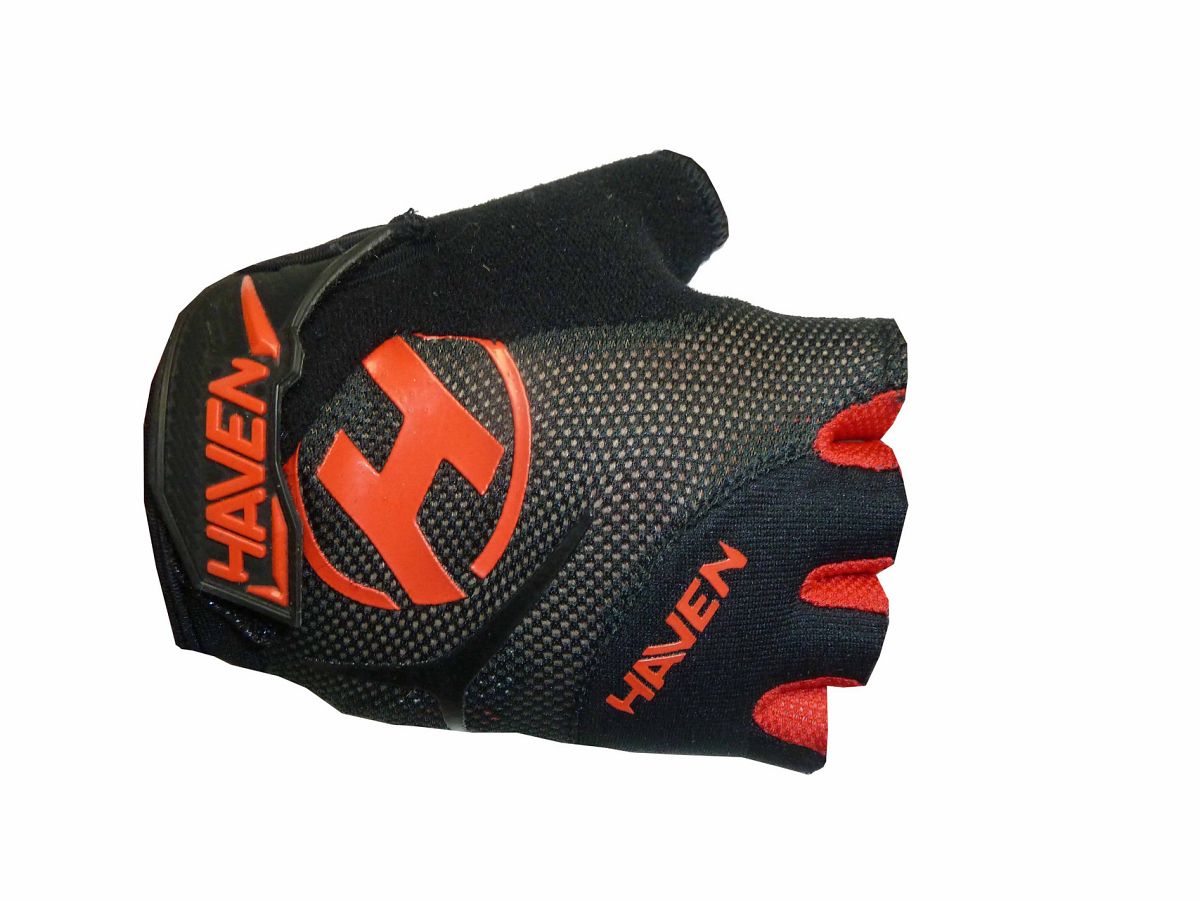 Krátkoprsté rukavice HAVEN DEMO KID SHORT black/red vel. 3 (8-11 rokov)