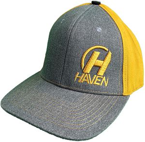 Kšiltovka HAVEN FULLFIT black/brown s ohnutým kšiltem