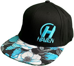 Kšiltovka HAVEN FULLFIT blue design s rovným kšiltem