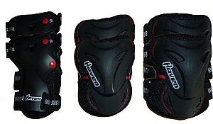 3-dílný inline skate set HAVEN Optimum Skate Set - black