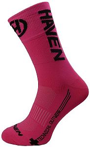 Ponožky HAVEN LITE Silver NEO LONG pink/black 2 páry