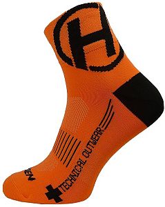 Ponožky HAVEN LITE Silver NEO orange/black 2 páry