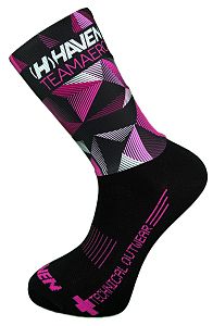 Ponožky HAVEN AERO black/pink 1 pár