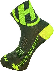 Ponožky HAVEN LITE Silver NEO khaki/yellow 2 páry