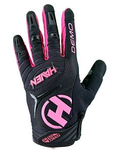 Rukavice HAVEN DEMO long black/pink