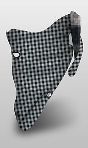 Šátek Airhole Reversable plaid Black