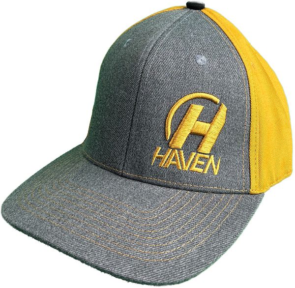 Kšiltovka HAVEN FULLFIT black/brown s ohnutým kšiltem