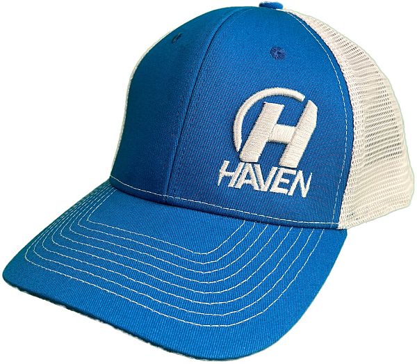 Kšiltovka HAVEN TRUCKER blue/white s ohnutým kšiltem
