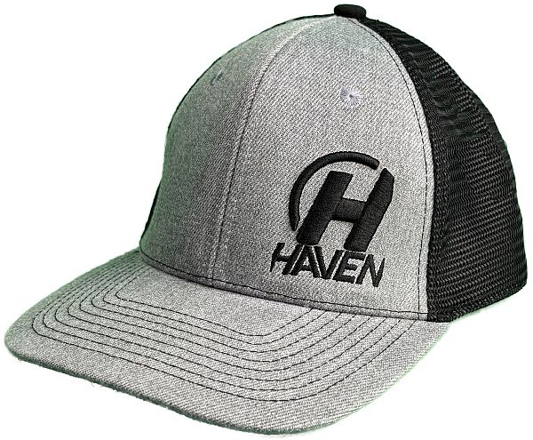 Kšiltovka HAVEN TRUCKER grey/black s ohnutým kšiltem
