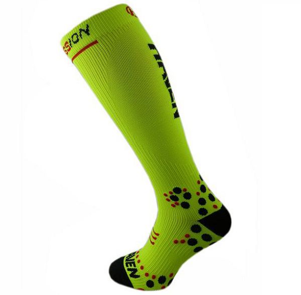 Kompresní podkolenky HAVEN EvoTec Silver yellow/black- MIDDLE COMPRESSION