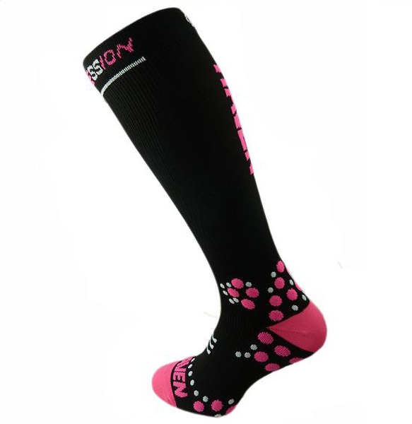 Kompresní podkolenky HAVEN EvoTec Silver pink - MIDDLE COMPRESSION