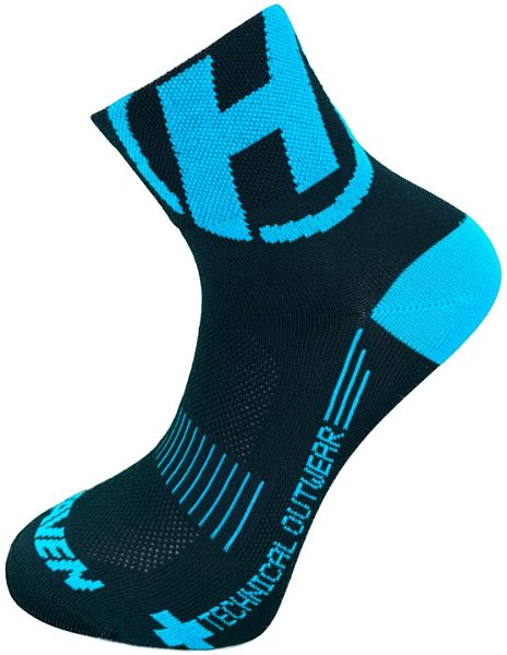 Ponožky HAVEN LITE Silver NEO black/light blue 2 páry