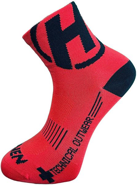 Ponožky HAVEN LITE Silver NEO red/black 2 páry