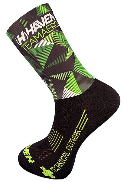 Ponožky HAVEN AERO black/green 1 pár