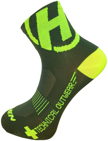 Ponožky HAVEN LITE Silver NEO khaki/yellow 2 páry