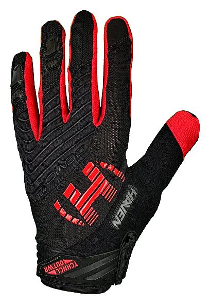 Rukavice HAVEN DEMO NEO long black/red