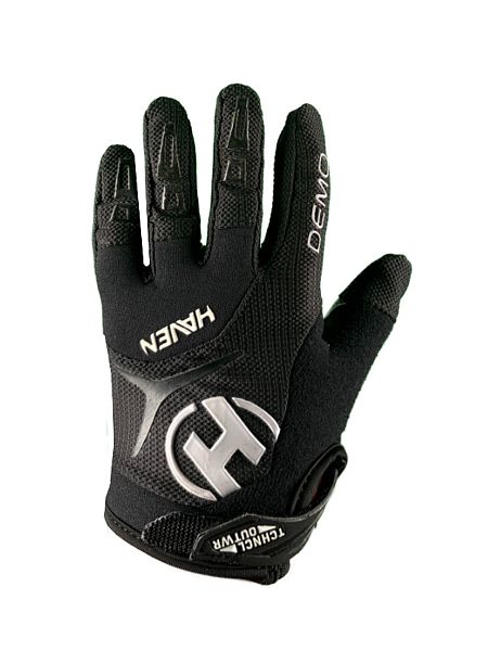 Rukavice DEMO KID long black/white